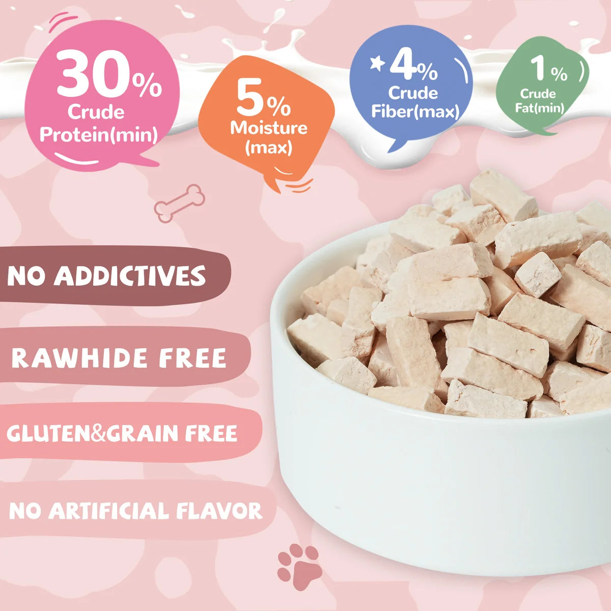 PawUp🐱🐶Freeze Dried Strawberry Goat Milk Yogurt 2.8oz