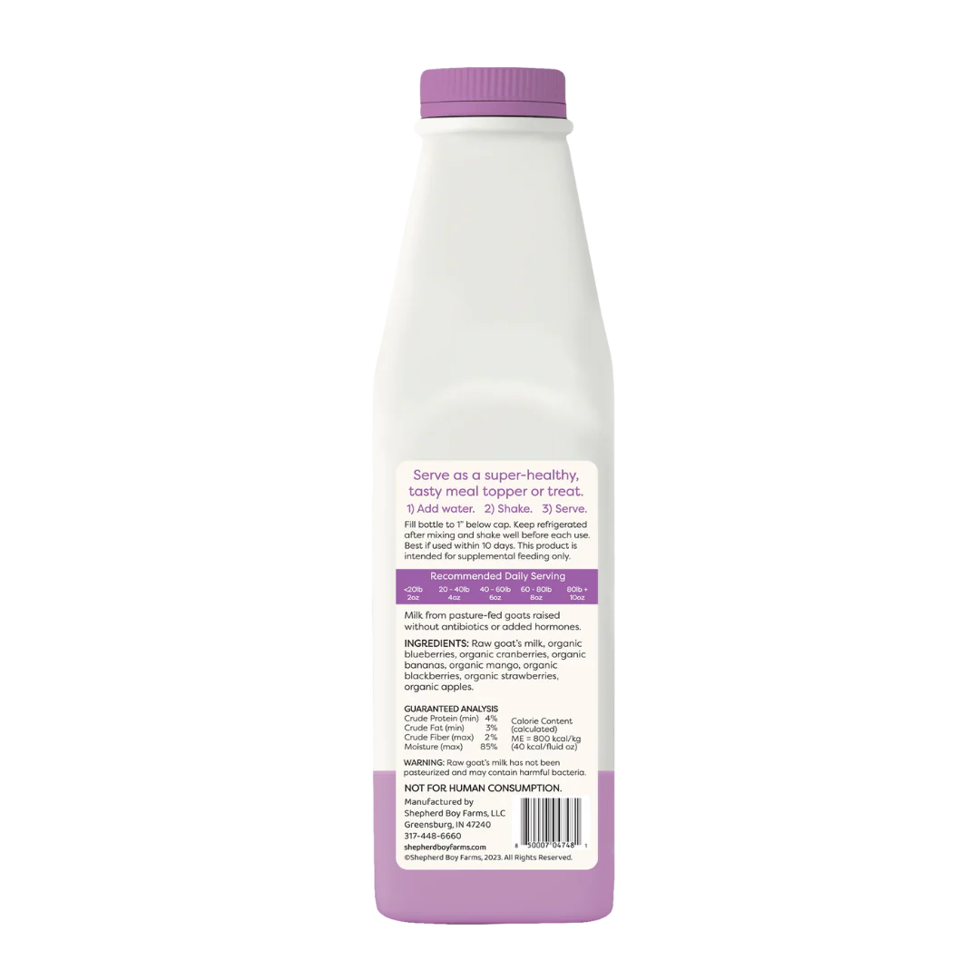 Shepherd Boy Farms🐱🐶Freeze-Dried Raw Goat's Milk - Fruit Blend