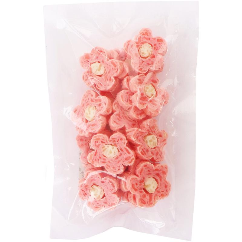 PetzRoute🐶Strawberry Collagen Flowers Dental Chew Bites 40g