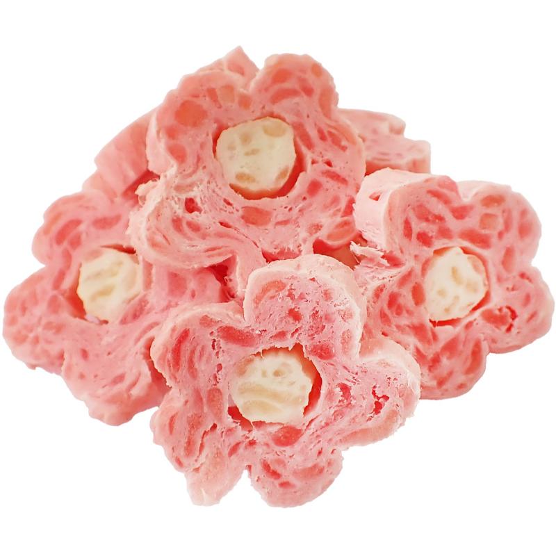 PetzRoute🐶Strawberry Collagen Flowers Dental Chew Bites 40g