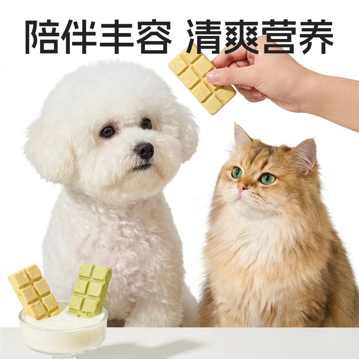 Love Around🐱🐶Four Seasons Freshness  Crayfish & Scallop Freeze Dried Waffle 4.7g*8