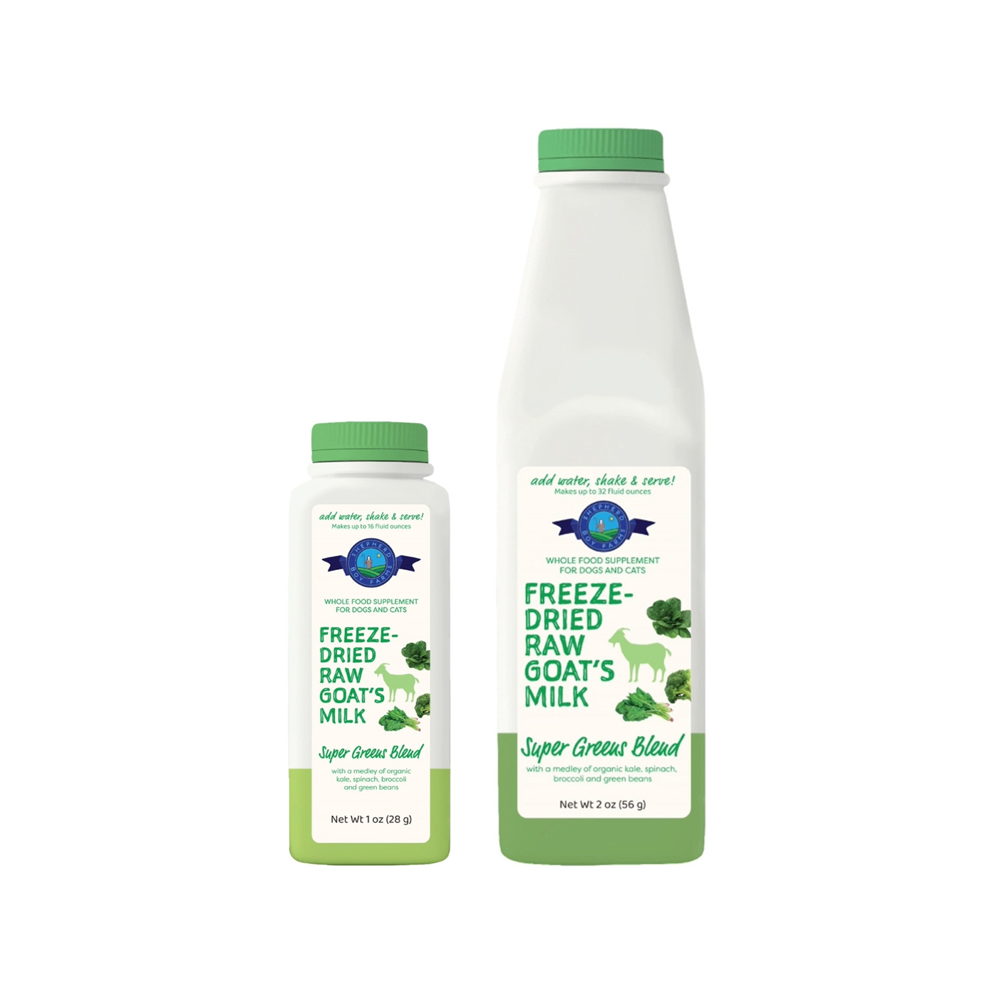 Shepherd Boy Farms🐱🐶Freeze-Dried Raw Goat's Milk - Super Greens Blend