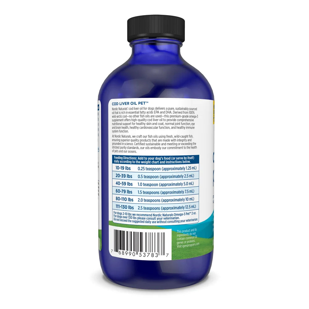 Nordic Pet🐱🐶Premium Cod Liver Oil Liquid Supplement