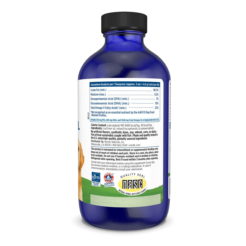 Nordic Pet🐱🐶Premium Cod Liver Oil Liquid Supplement