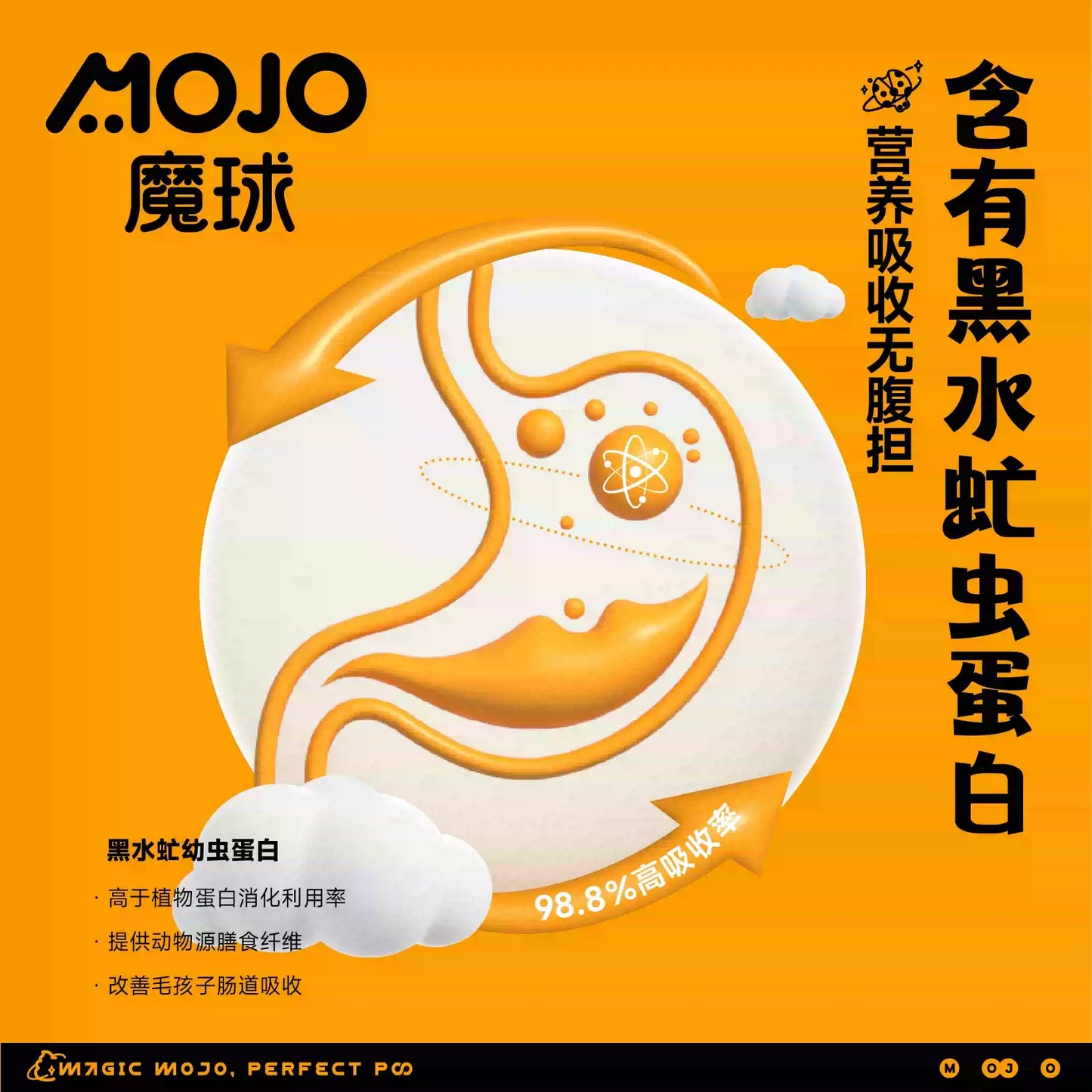 MOJO🐱🐶Freeze Dried Digestion Chicken & Insect 63g