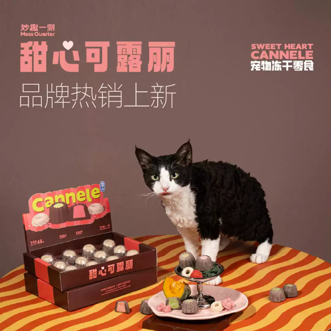 MessQuarter🐱🐶Freeze Dried Dessert Sweet Heart Canelé 12pc