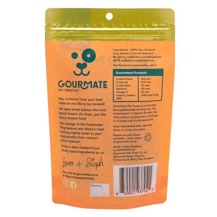 Gourmate🐱🐶Freeze Dried Alpine Freshwater Salmon Fin 3.5oz
