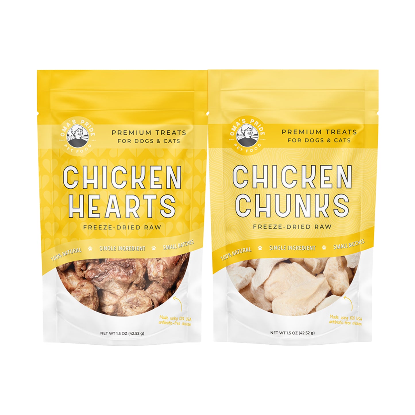 Oma's Pride🐱🐶Freeze Dried Chicken Treats 1.5oz