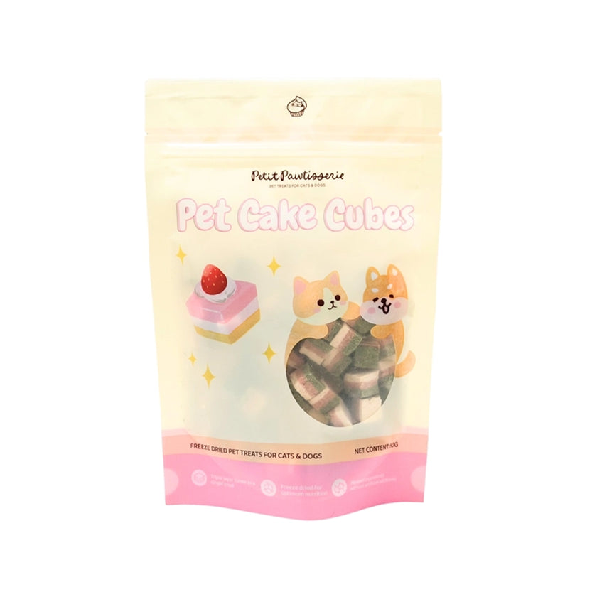 Petit🐱🐶Freeze Dried Cake Cube Chicken Grass Cranberry & Goat Milk 50g
