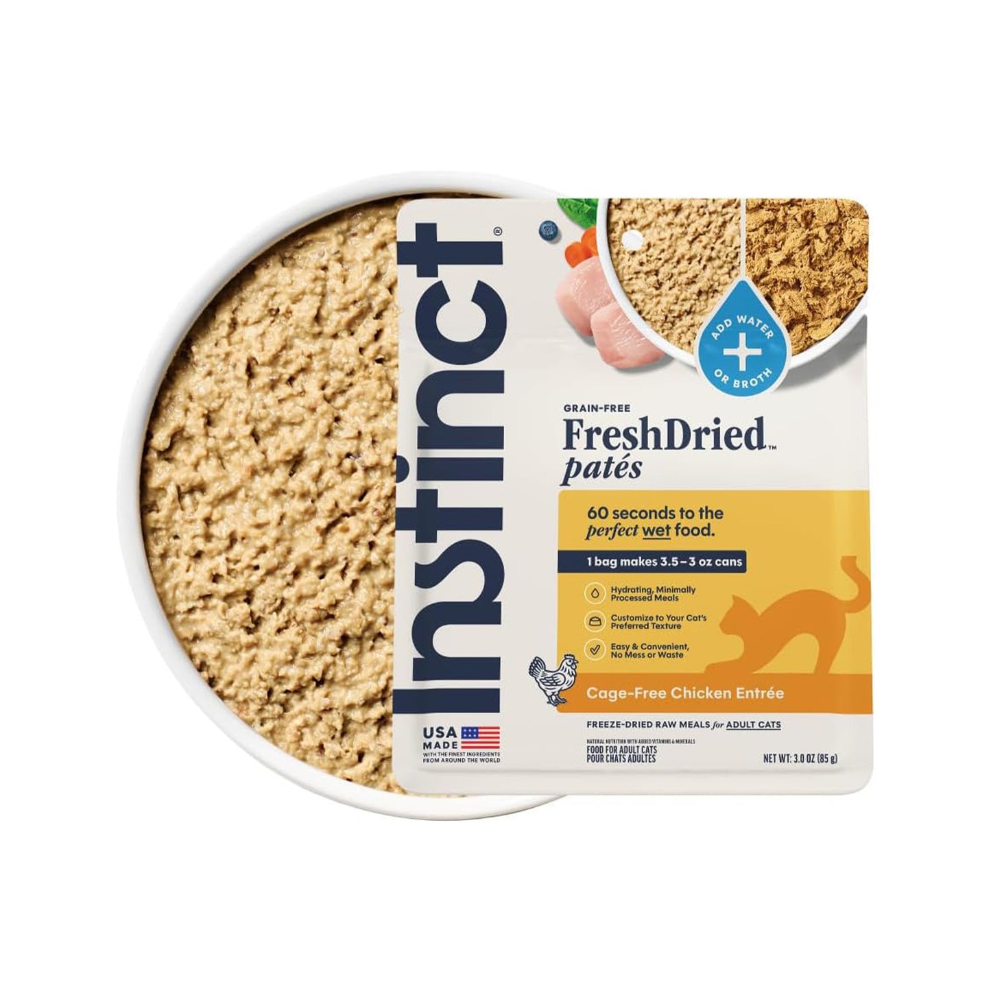 Instinct🐱FreshDried Patés Freeze-Dried Raw Chicken Entrée Meal