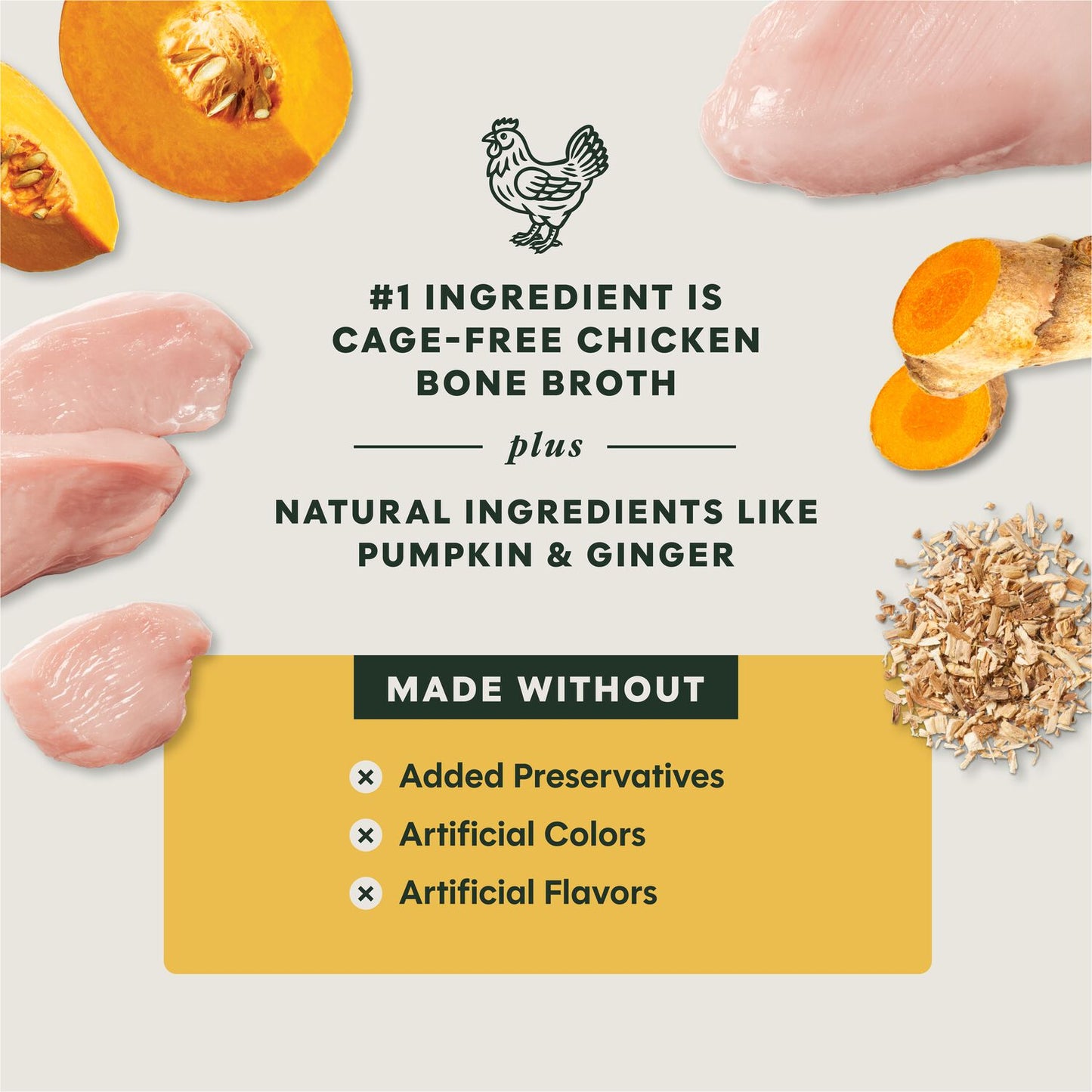Instinct🐶Cage-Free Chicken Bone Broth 16oz