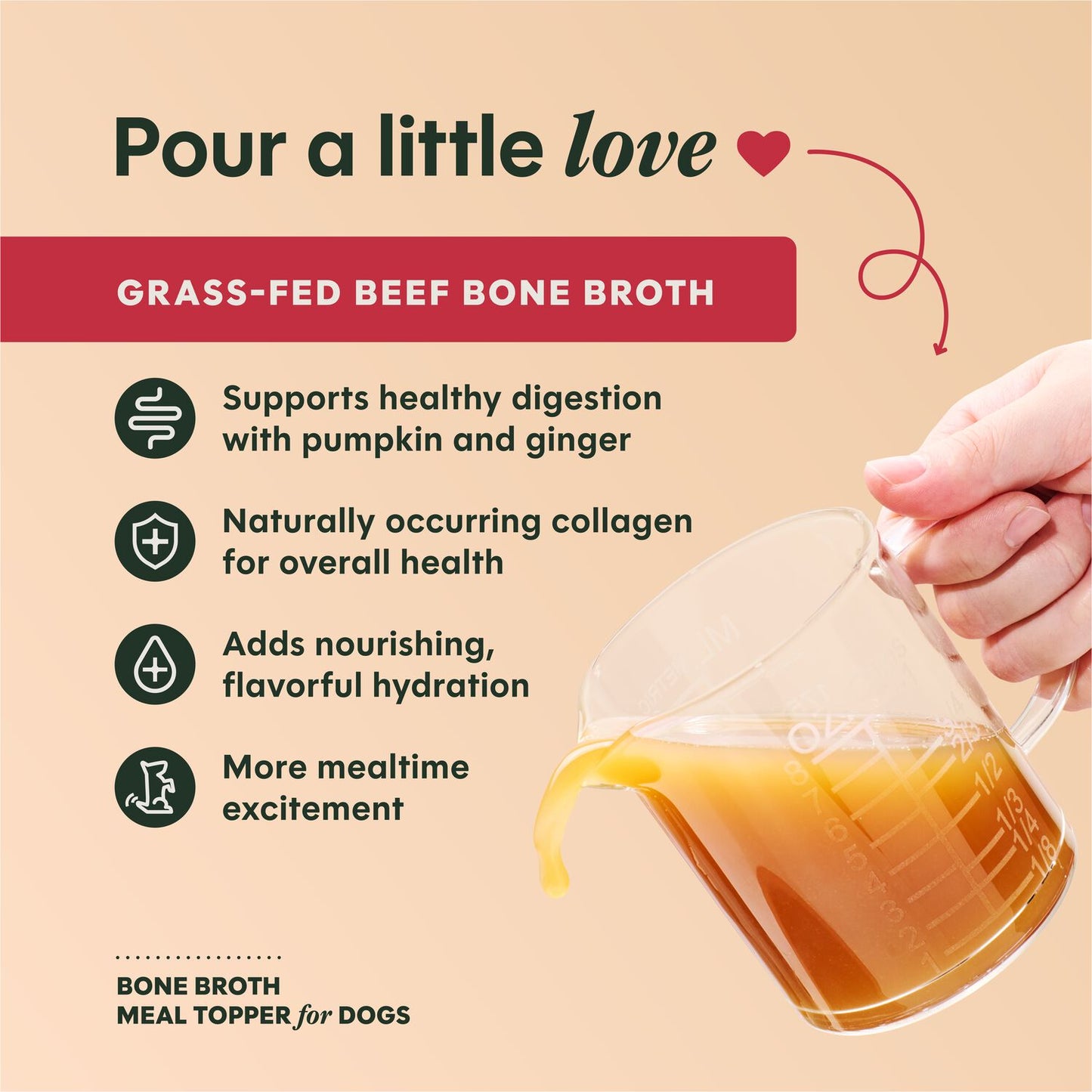 Instinct🐶Grass-Fed Beef Bone Broth 16oz