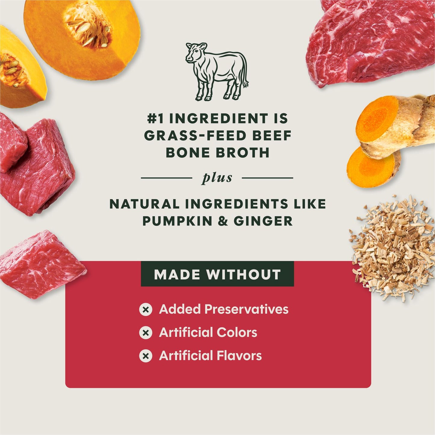 Instinct🐶Grass-Fed Beef Bone Broth 16oz