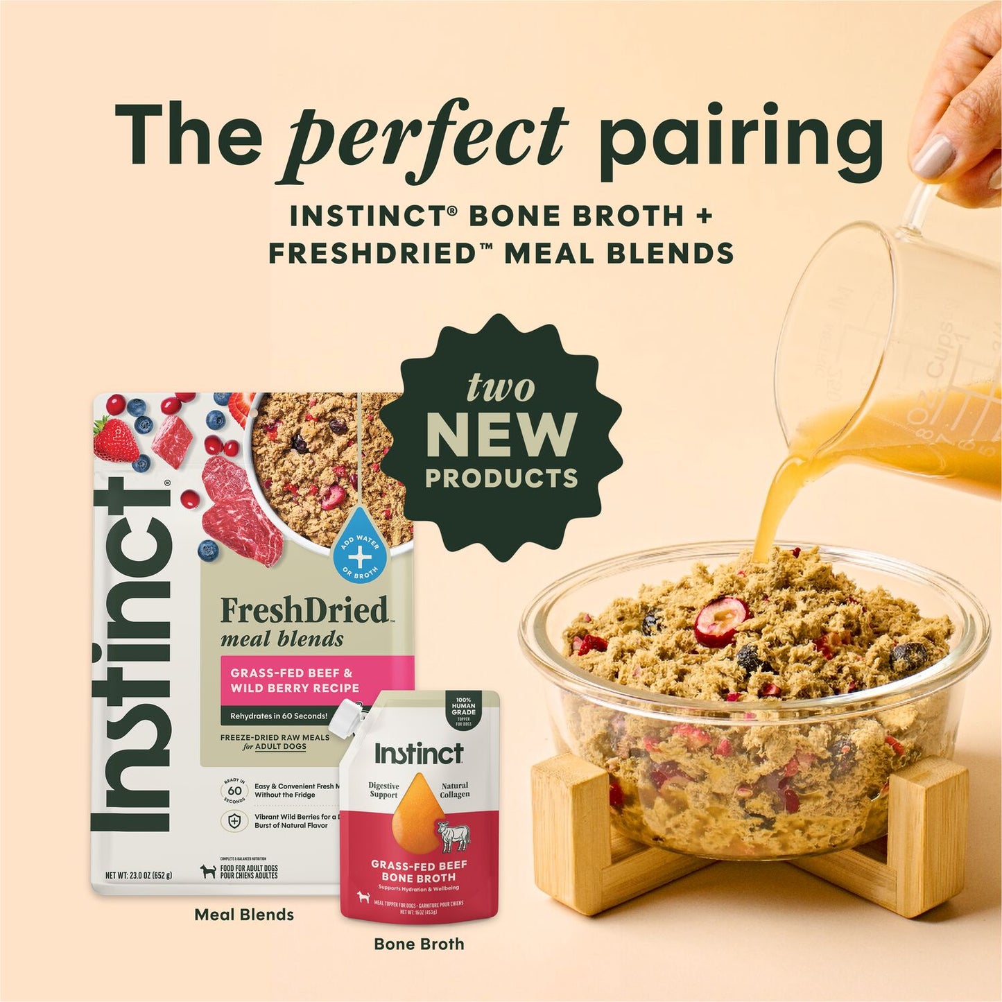 Instinct🐶Grass-Fed Beef Bone Broth 16oz