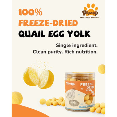 PawUp🐱🐶Freeze Dried Quail Egg Yolk 4.2oz