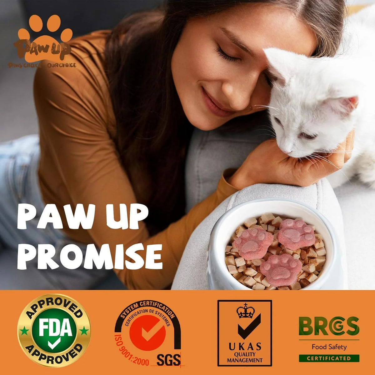 PawUp🐱🐶Freeze Dried Quail Egg Yolk & Cranberry Paws 3.5oz