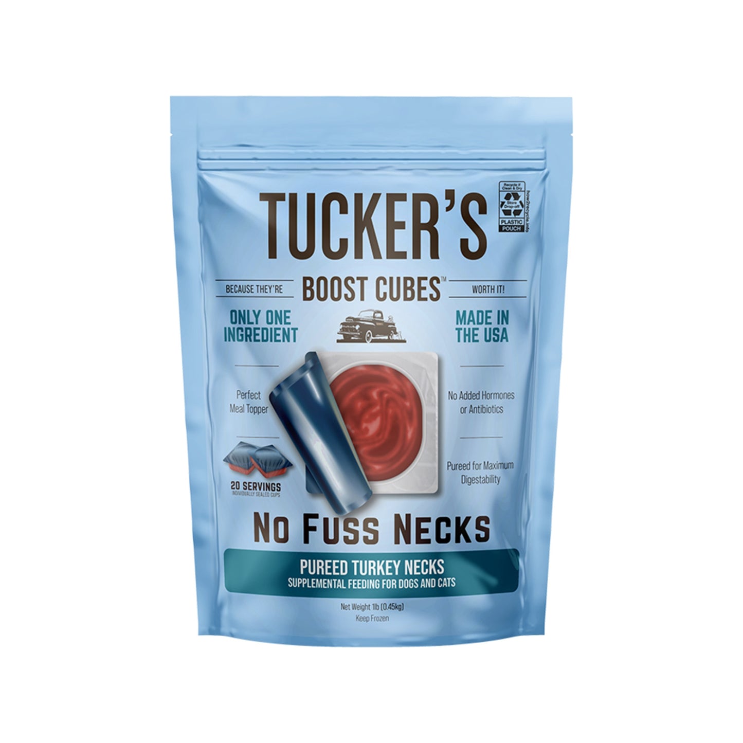 Tucker's🐱🐶Raw Frozen Boost Cube No Fuss Necks 1lb