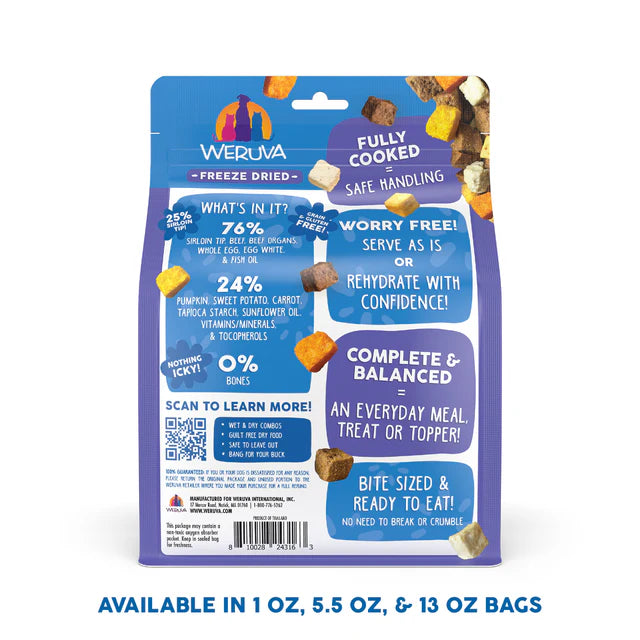 Weruva🐶Steak Frites Dinner Freeze Dried Gently Cooked Meal