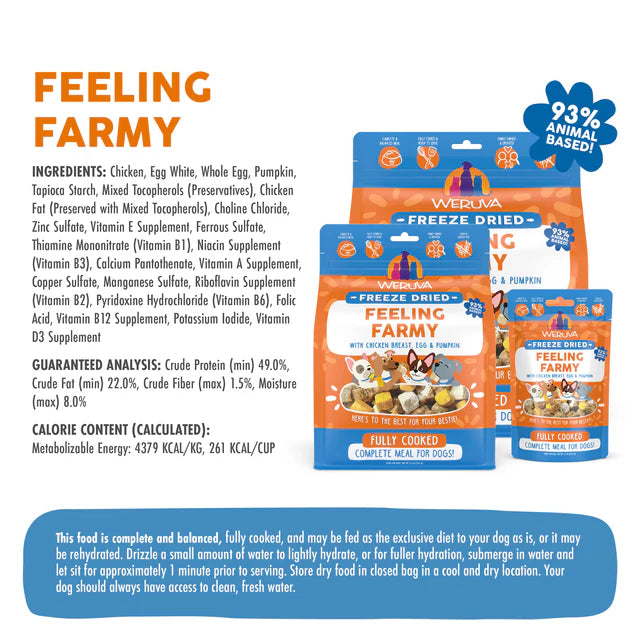 Weruva🐶Feeling Farmy Freeze Dried Gently Cooked Meal
