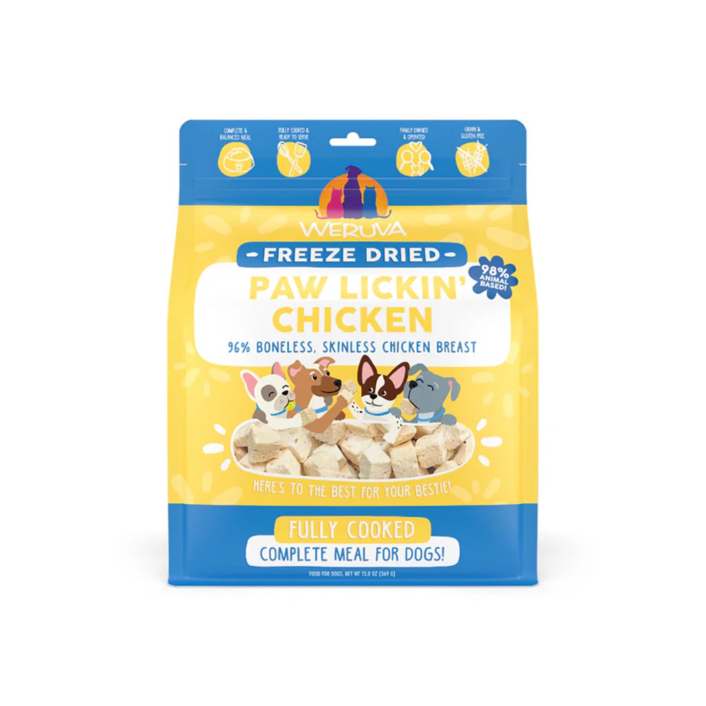 Weruva🐶Paw Lickin Chicken Freeze Dried Gently Cooked Meal