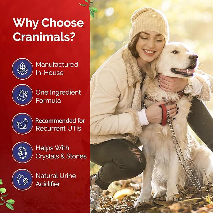 Cranimals🐱🐶Original Urinary Tract Organic Cranberry Extract Supplement 120g