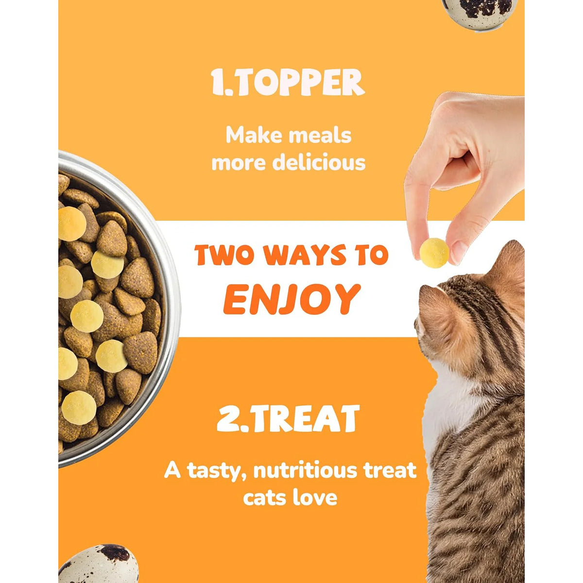 PawUp🐱🐶Freeze Dried Quail Egg Yolk 4.2oz