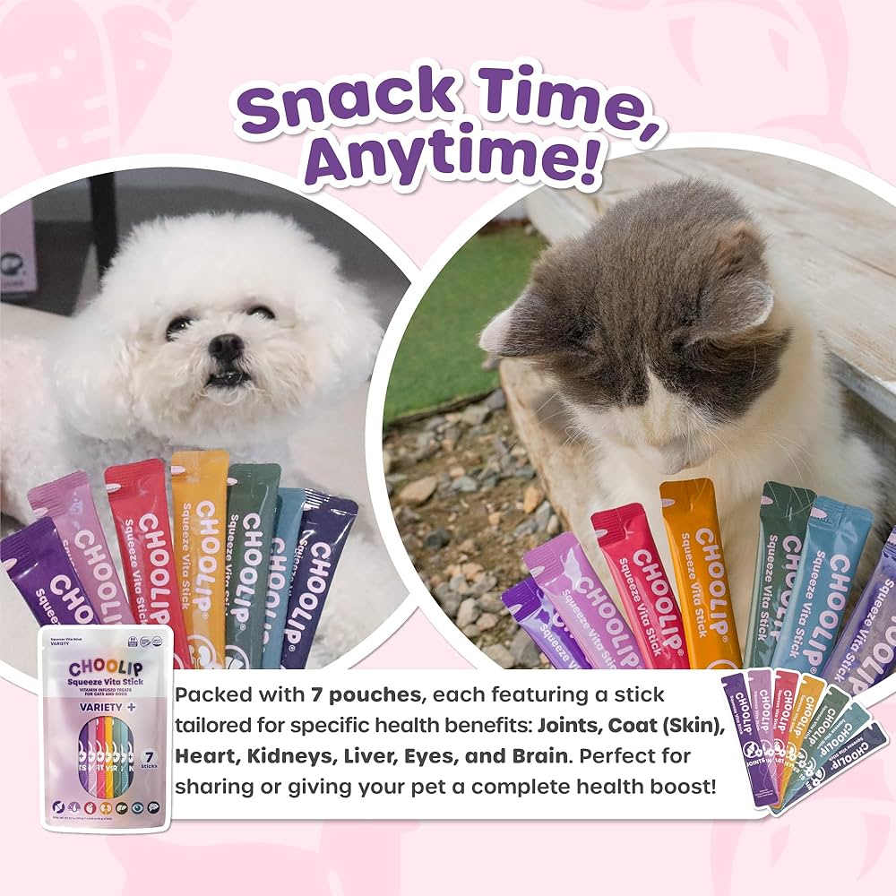 Choolip🐱🐶Squeeze Vita Stick Variety Pouch 7pk