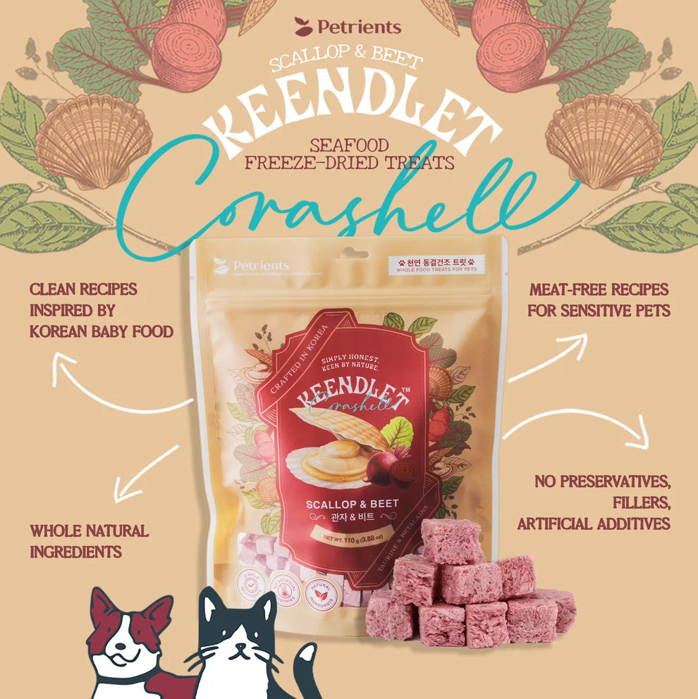 Petrients🐱🐶KEENDLET - Seafood Freeze Dried Crispy Bites 200g