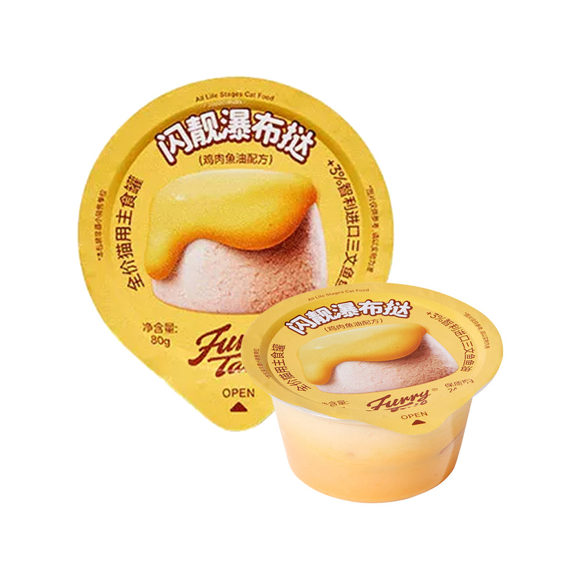 FurryTail🐱Waterfall Tart Complete Wet Food - Chicken Cheese & Fish Oil