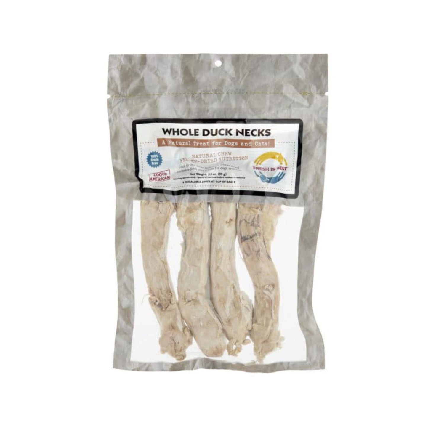 Fresh Is Best🐱🐶Freeze Dried Whole Duck Necks 3.5oz