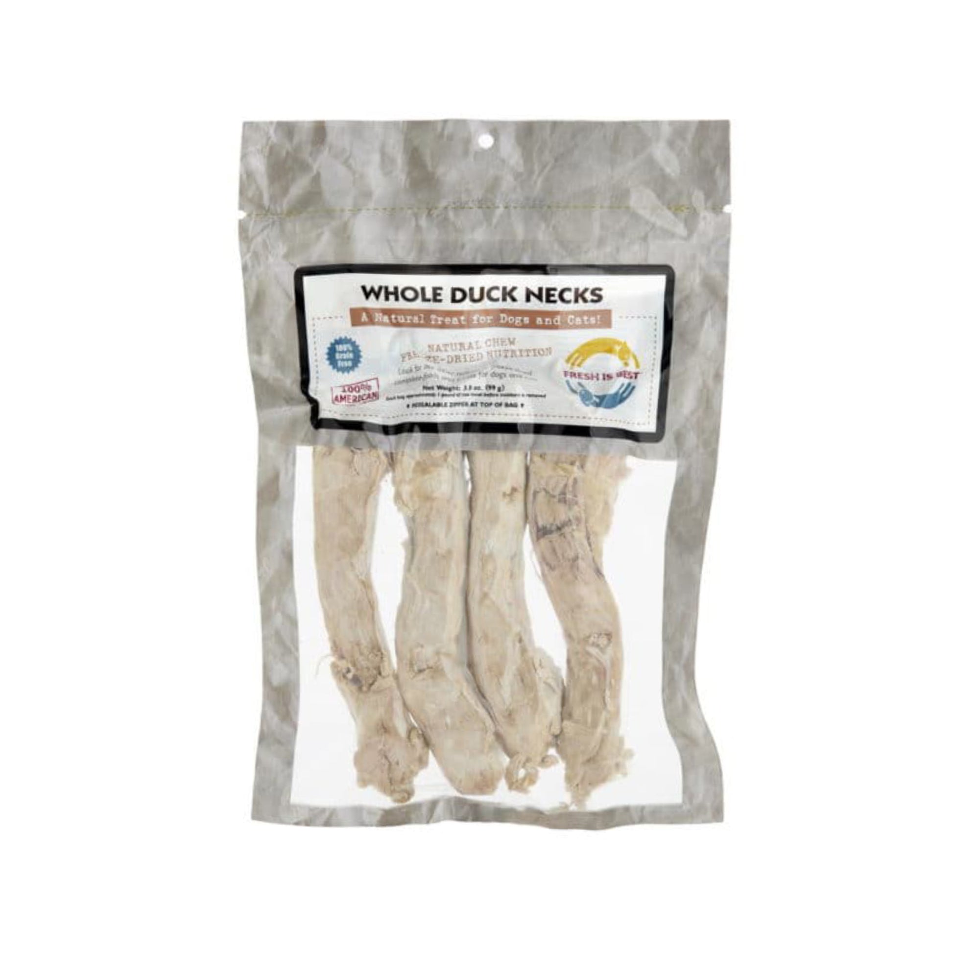 Fresh Is Best🐱🐶Freeze Dried Whole Duck Necks 3.5oz