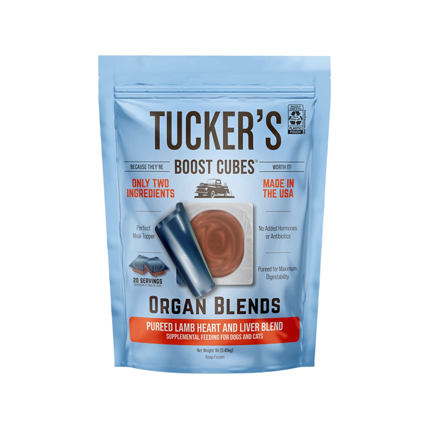 Tucker's🐱🐶Raw Frozen Boost Cube Organ Blends 1lb