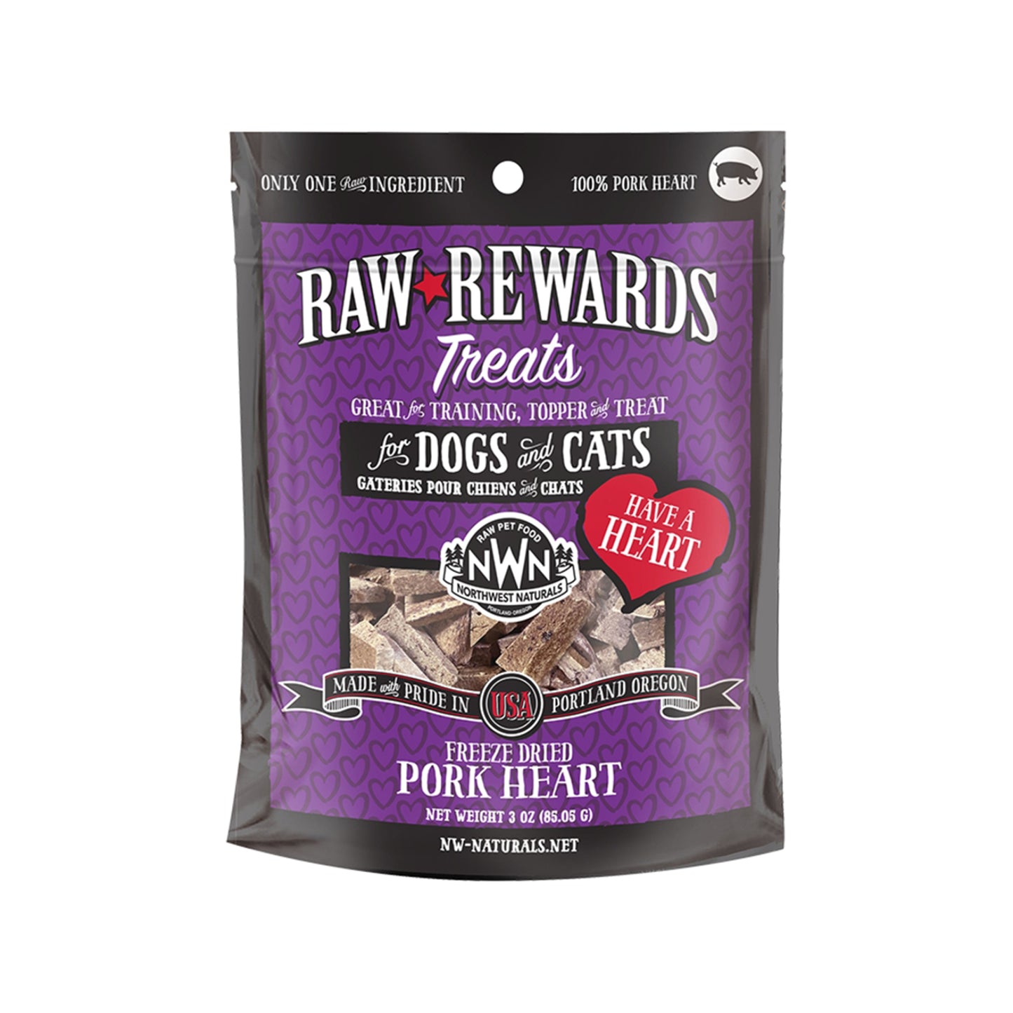 Northwest🐱🐶Freeze Dried Treat Pork Heart 3oz