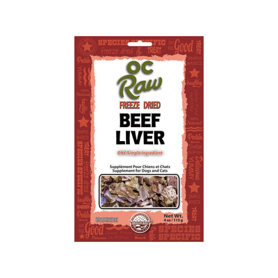 OC RAW🐱🐶Freeze Dried Beef Liver 4oz