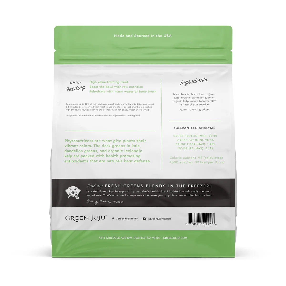 Green JuJu🐱🐶Bison Green Freeze Dried Whole Food Bites