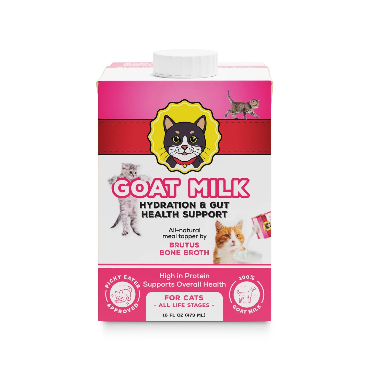 Brutus🐱Hydration & Gut Health Support 100% Pure Goat Milk 16oz