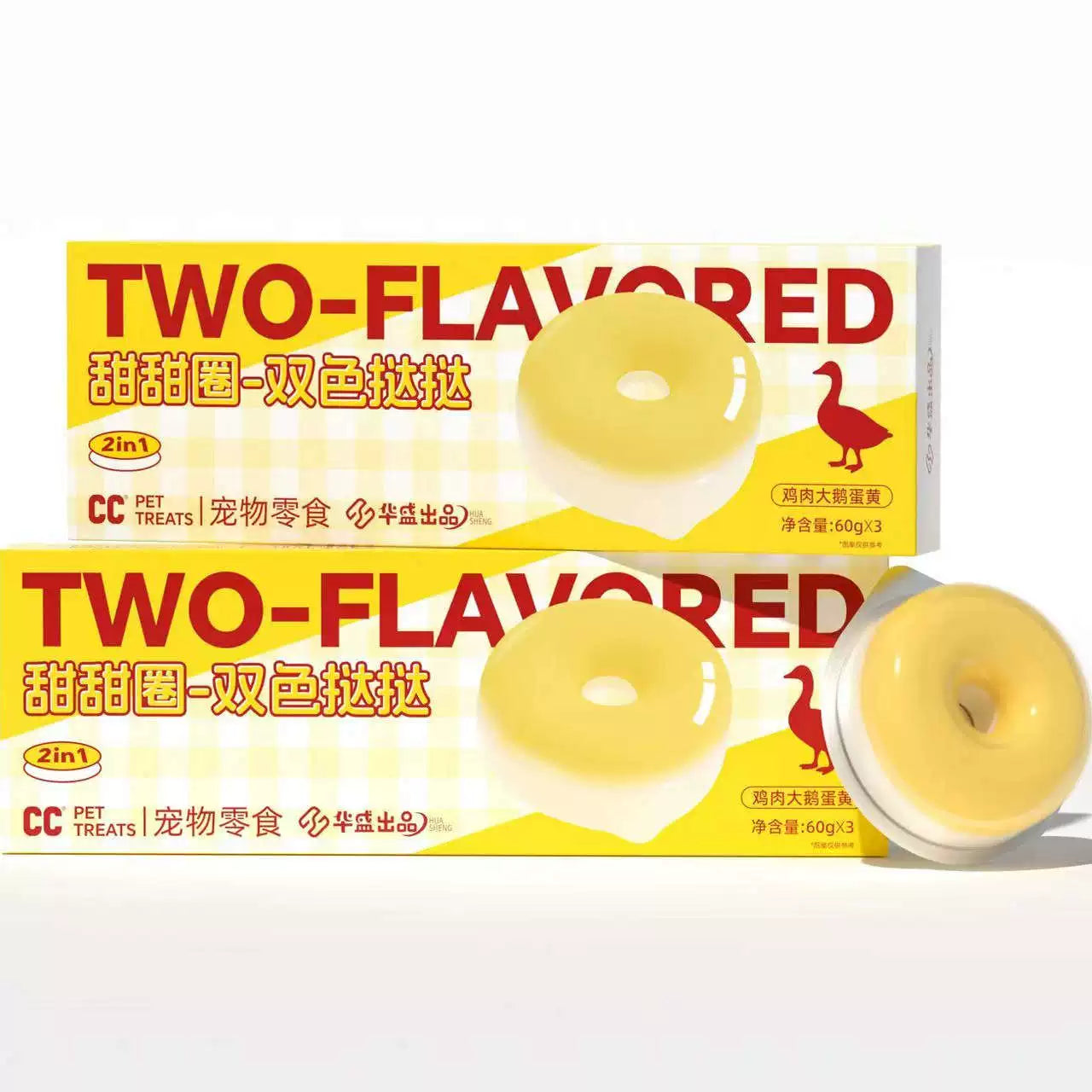 CC🐱🐶Donut Dual-Color Mousse Tart Wet Food 60g*3