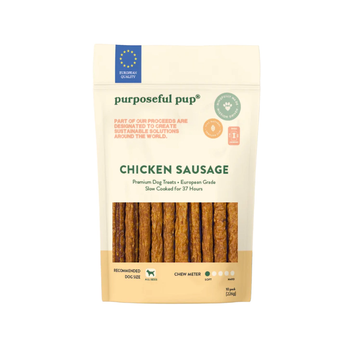 Purposeful Pup🐶Soft & Juicy Sausage Chew 10Pk