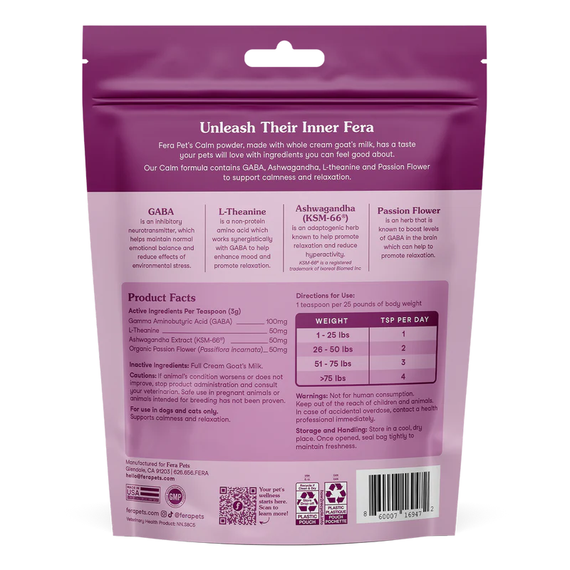 Fera Pets🐱🐶Calm Goat Milk 180g
