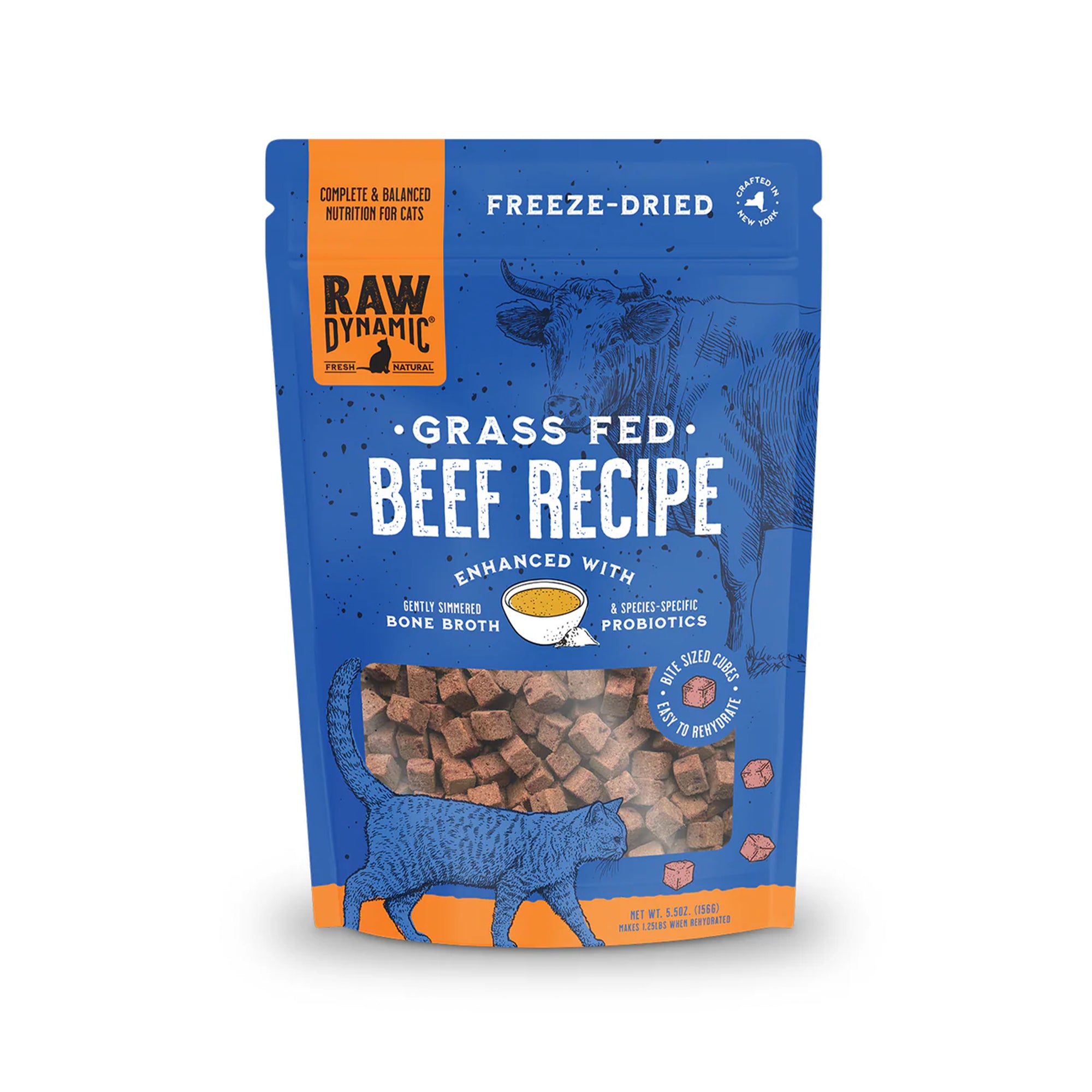 Raw Dynamic🐱Bone Broth & Probiotic Freeze Dried Raw Beef Formula 5.5oz ...
