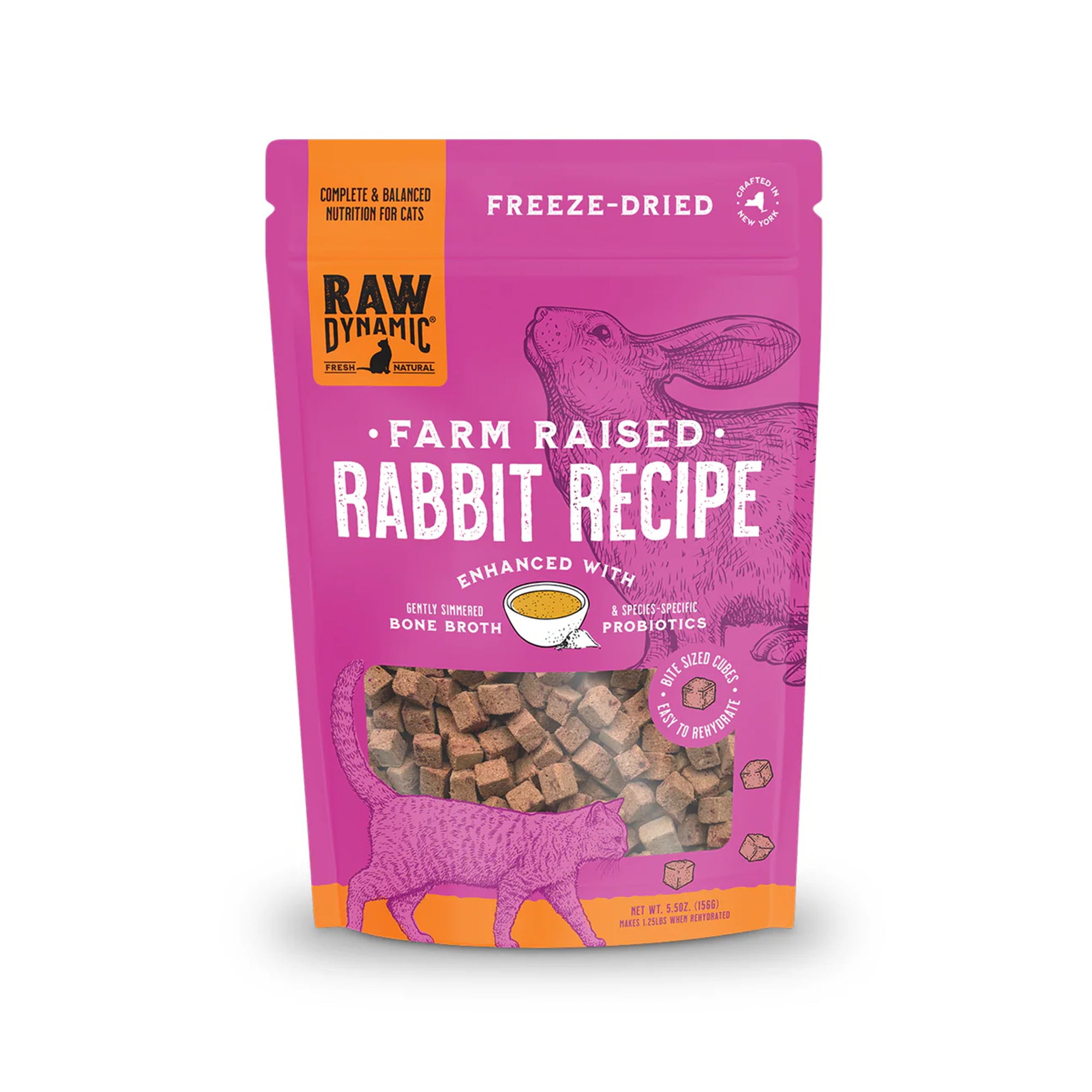 Raw Dynamic🐱Bone Broth & Probiotic Freeze Dried Raw Rabbit Formula 5.5 ...