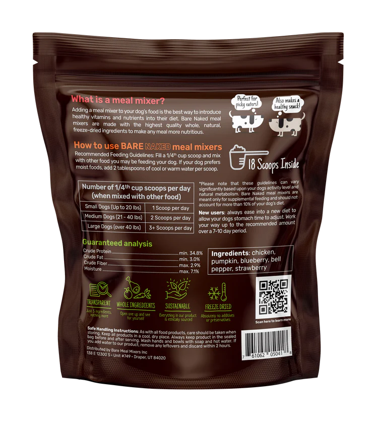 Bare Meal Mixer🐶Chicken Veggie & Fruit Mixer