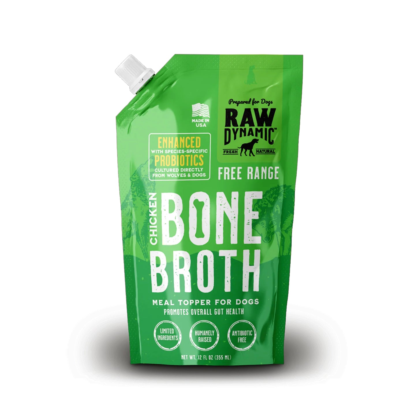 Raw Dynamic🐶Frozen Bone Broth Free Range Chicken 12oz