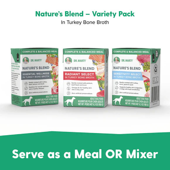Dr.Marty🐶Nature's Blend Variety Pack in Turkey Bone Broth Wet Food