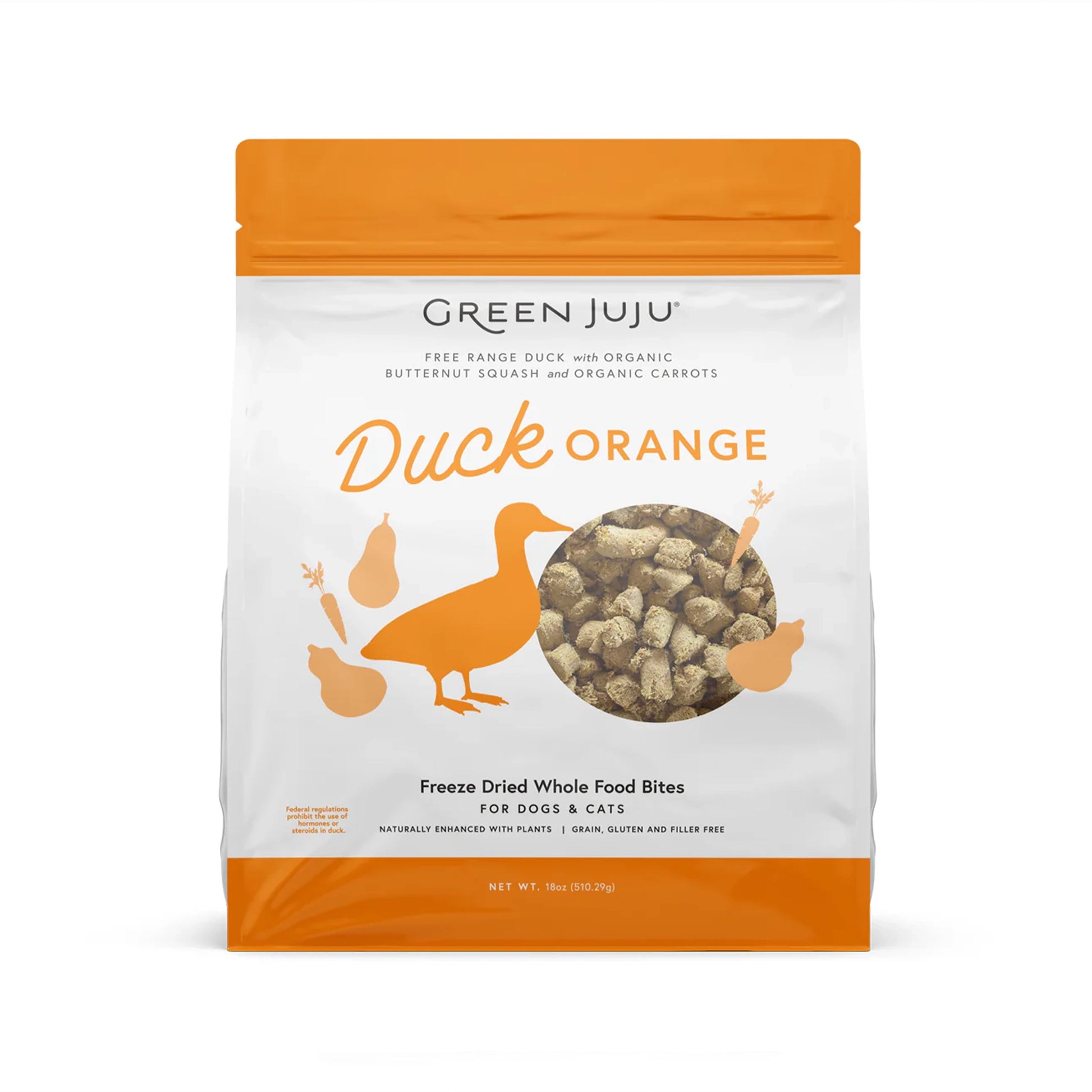 Green JuJu🐱🐶Duck Orange Freeze Dried Whole Food Bites