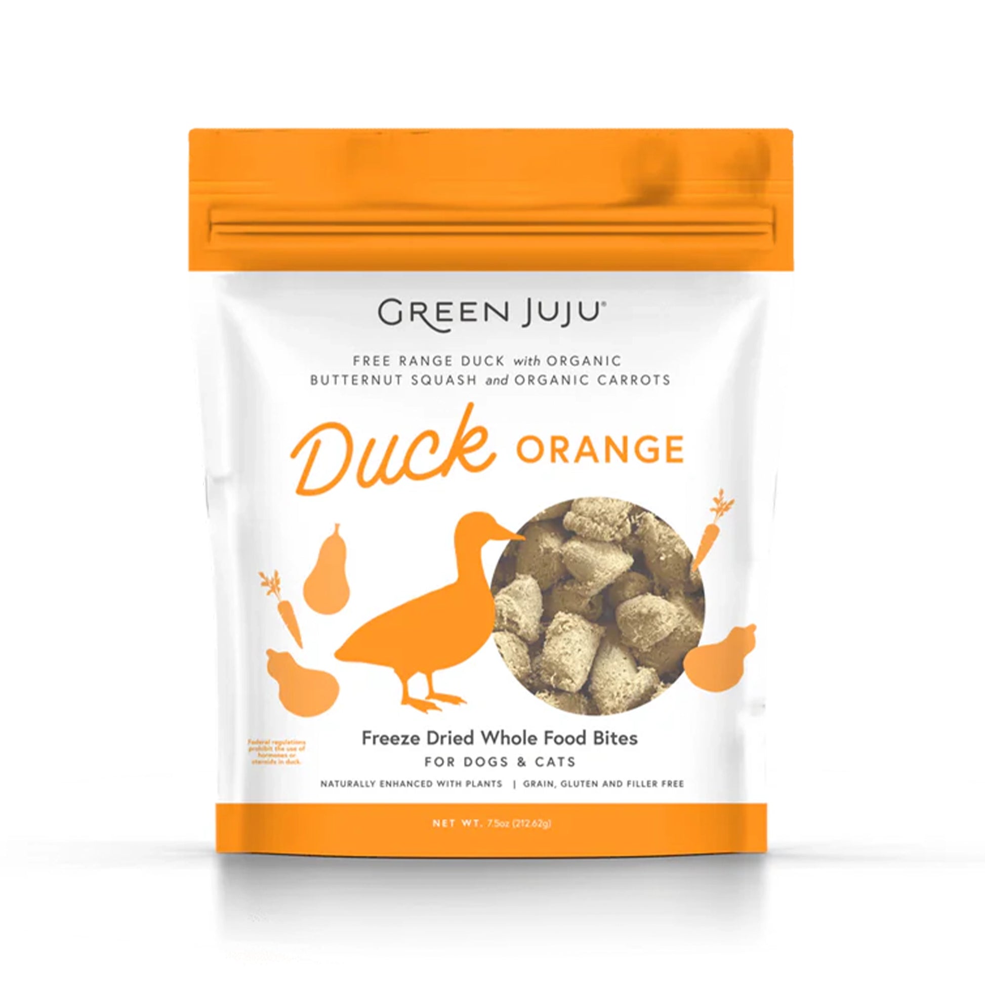 Green JuJu🐱🐶Duck Orange Freeze Dried Whole Food Bites