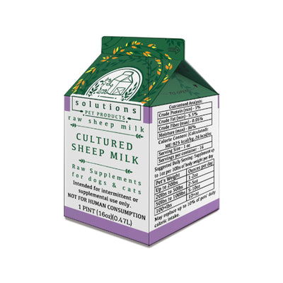 Solutions🐱🐶Frozen Raw Cultured Sheep's Milk 16oz