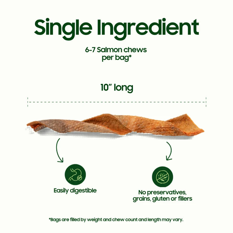 Smallbatch🐶Salmon Fish Skin Chews 2.5oz