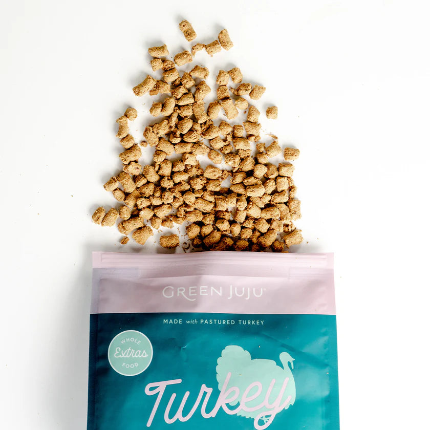Green JuJu🐱🐶Extras Turkey & Sardine Complete & Balanced Freeze Dried Meal 14oz