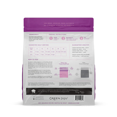 Green JuJu🐶Freeze Dried Raw Diet Goat Recipe 14oz